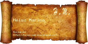 Heisz Marina névjegykártya
