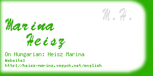marina heisz business card